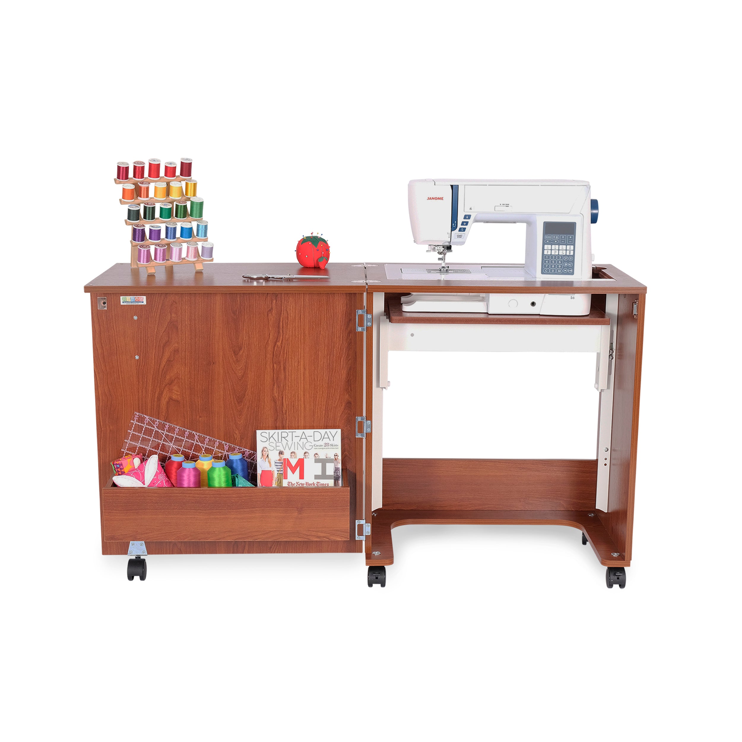 Judy Sewing Cabinet - Ash White or Teak