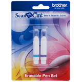 Brother Erasable Pen Set - Includes Two Pens in Cyan (1) and Purple (1)