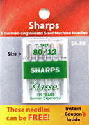KLASSE SHARPS 5PK SZ 80/12