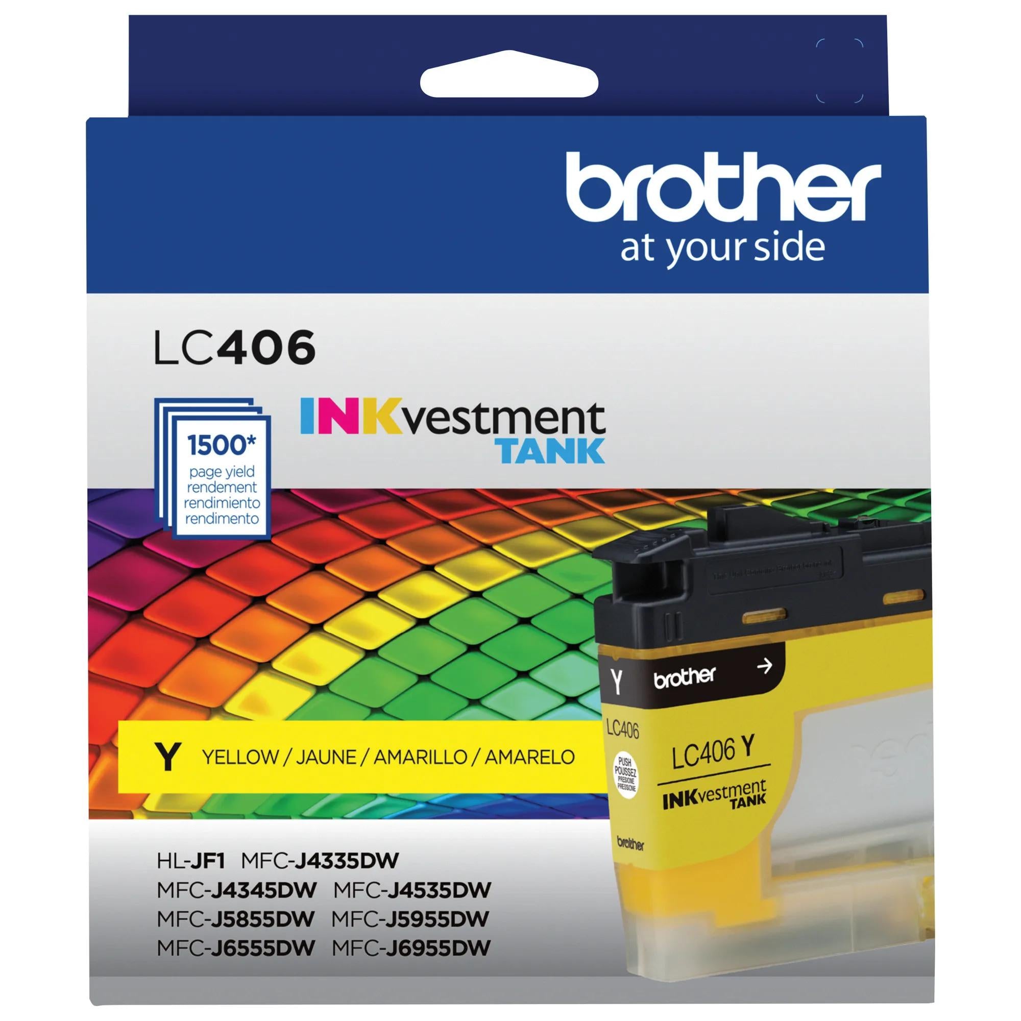 Brother LC406YS LC406 Yellow INKvestment Tank Ink Cartridge - 48 ml