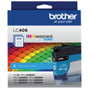 Brother LC406CS LC406 Cyan INKvestment Tank Ink Cartridge - 48 ml