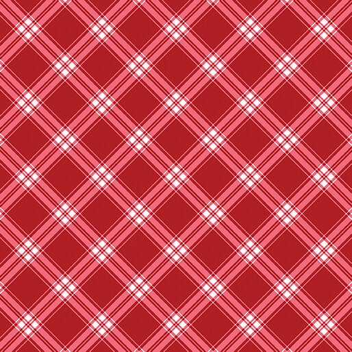 Benartex Green Acres 15344-10 Farm Plaid Red