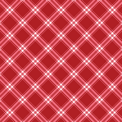 Benartex Green Acres 15344-10 Farm Plaid Red