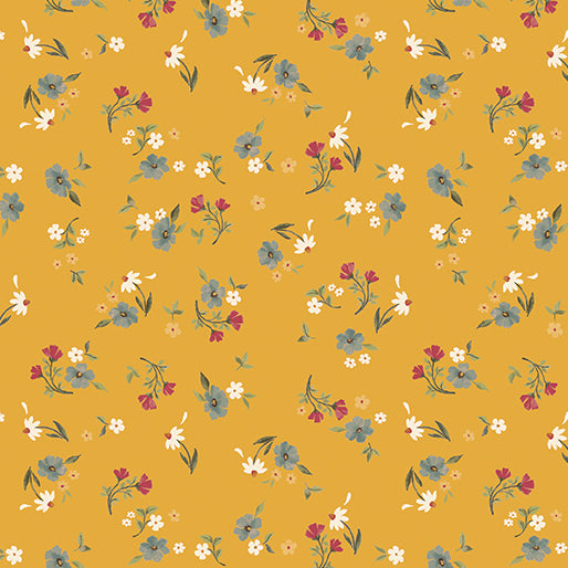 Benartex Heirloom Garden 16919-32 Heirloom Floral Yellow