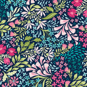 Benartex Garden Dalliance 17300-56 Promenade Indigo quilting cotton fabric