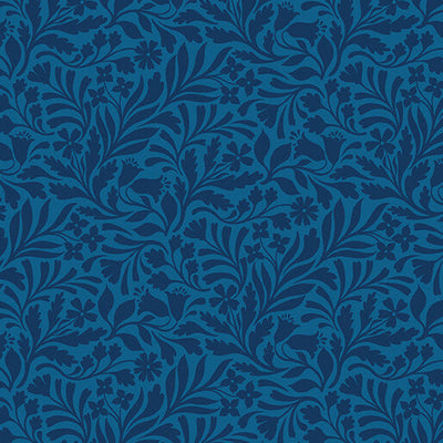 Benartex Garden Dalliance 17301-56 Hedgerow Indigo quilting cotton fabric