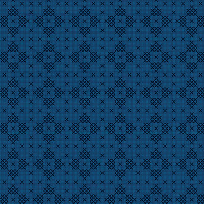 Benartex Garden Dalliance 17304-56 Quadrille Indigo quilting cotton fabric