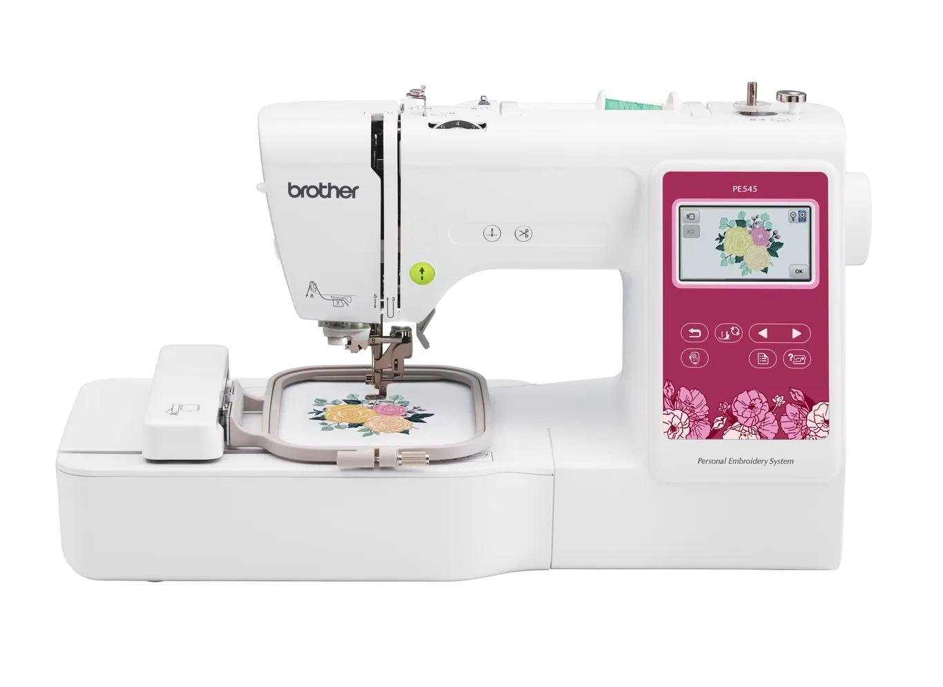 Brother PE545 embroidery machine front view