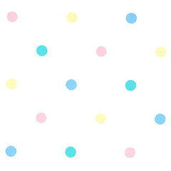 Pastel Polka Dot Pique - Pink, Blue, Green and Yellow - Swatch