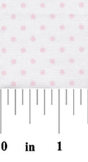Pink Dots on White - Shown with a ruler for scale