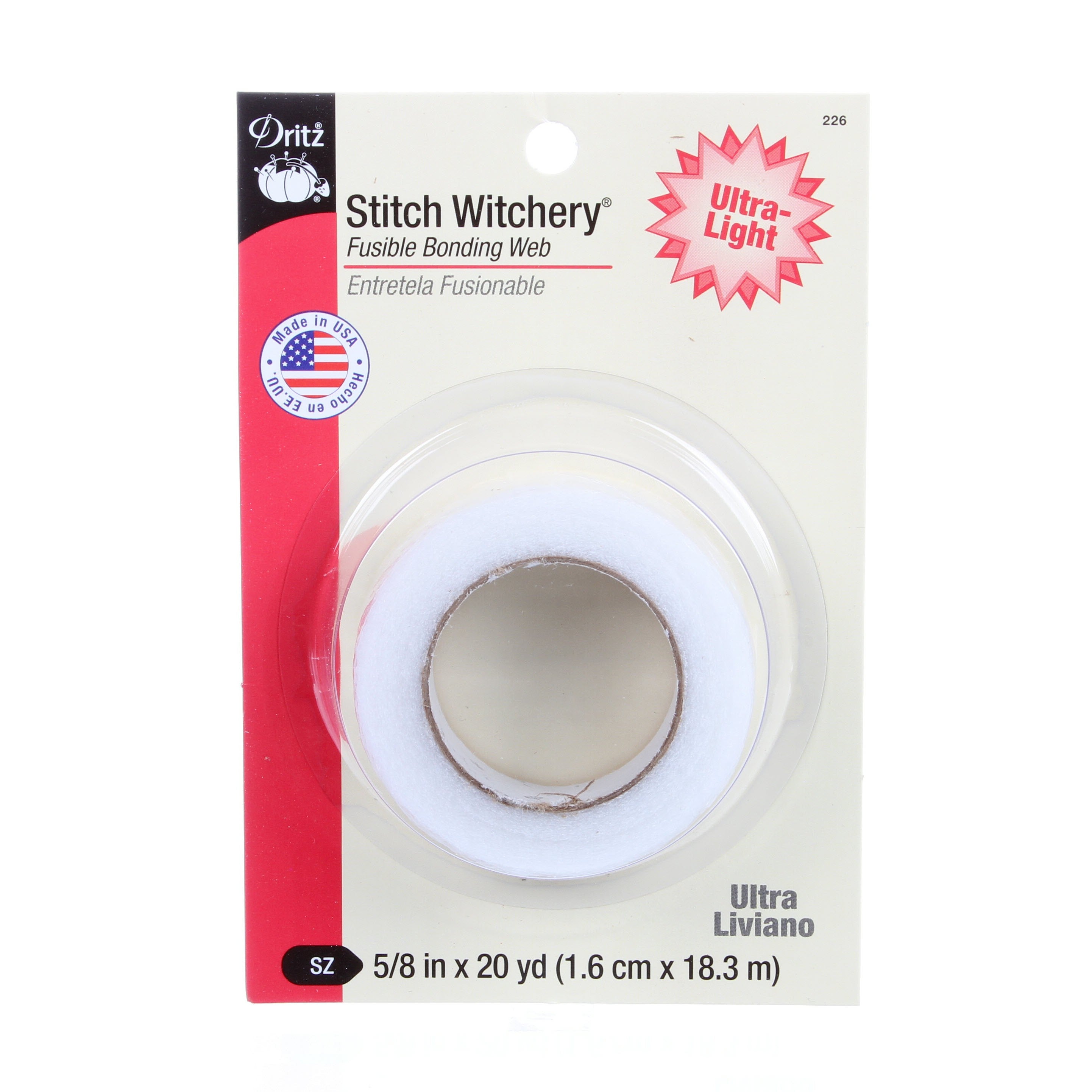 Dritz Stitch Witchery Ultra Lite Fusible Bonding Tape 3/4 in x 20 yds