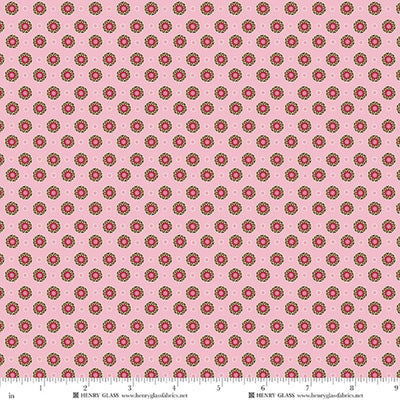 Henry Glass Cinnamon Stick Small Medallion Pink 2543-22 fabric