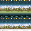 Henry Glass Happy Campers Stripe Dark Teal/Green 2737-76 fabric
