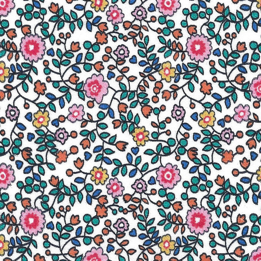 Pink, Orange, Yellow, Blue, and Green Floral Fabric #2765