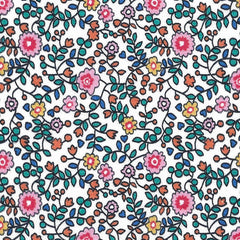 Pink, Orange, Yellow, Blue, and Green Floral Fabric #2765