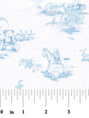 Teddy Bear Toile: Blue on White – Print #2782