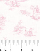 Teddy Bear Toile: Pink on White – Print #2783
