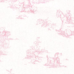 Teddy Bear Toile: Pink on White – Print #2783