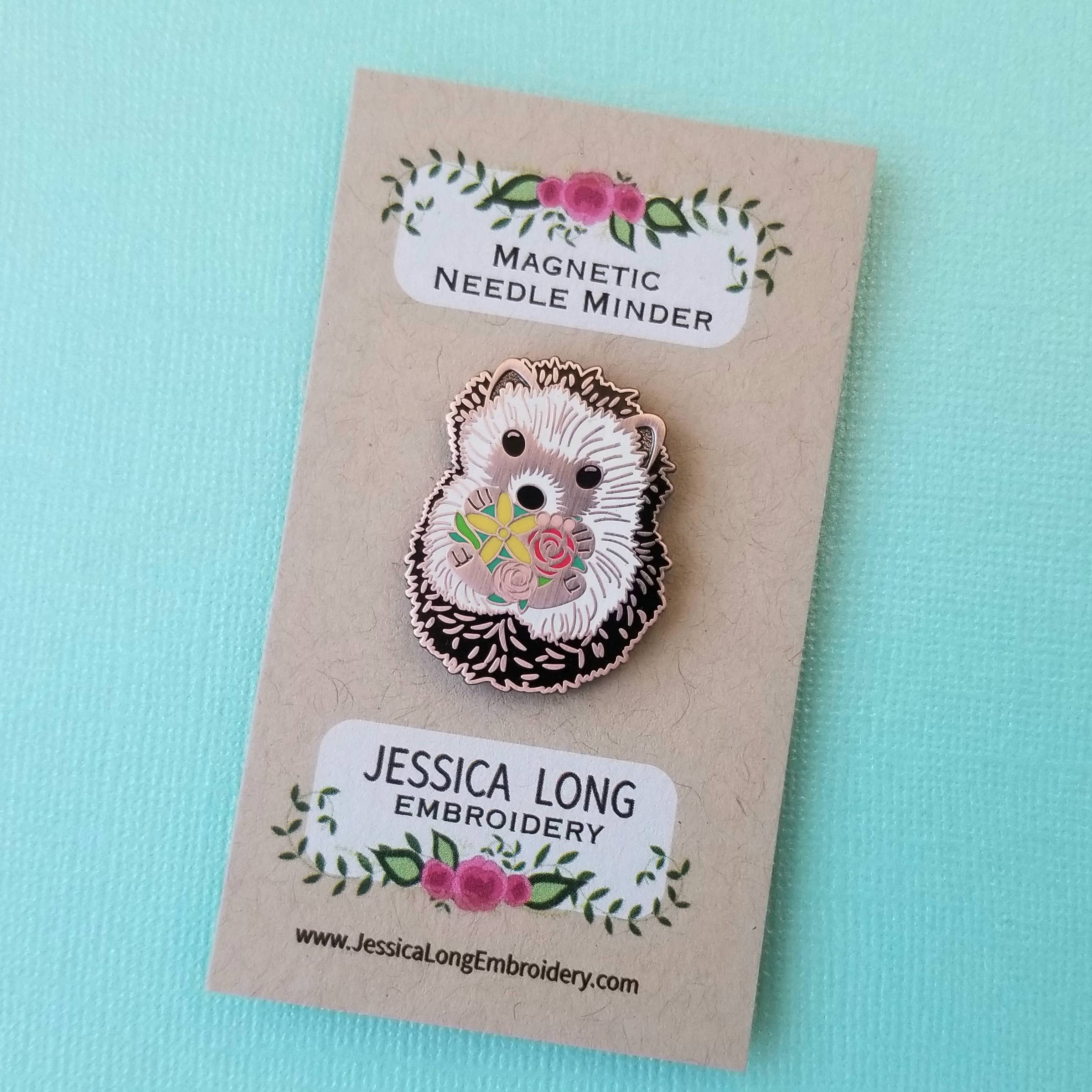 Jessica Long Hedgehog Enamel Needle Minder