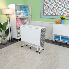 Millie Cutting & Iron Table - Ash White