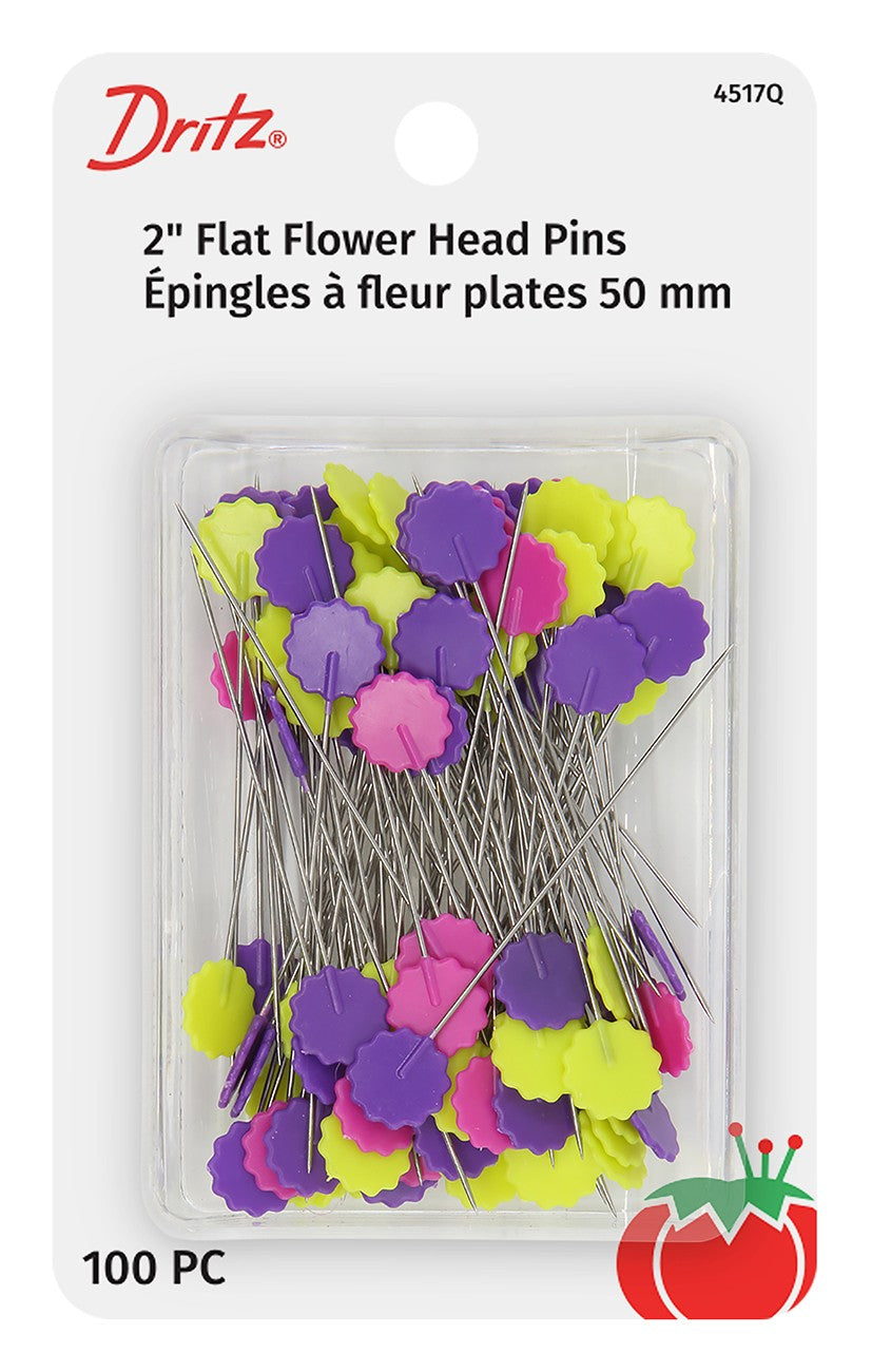 Dritz Flat Flower Pins – 2 in, 100 Count