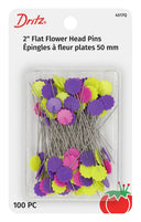Dritz Flat Flower Pins – 2 in, 100 Count