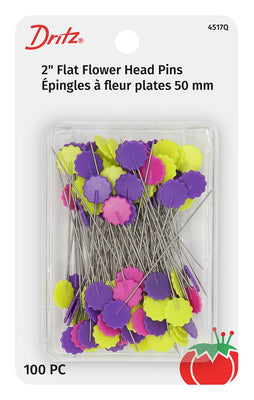 Dritz Flat Flower Pins – 2 in, 100 Count