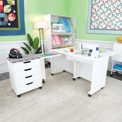 Laverne & Shirley Ash White Sewing Cabinet