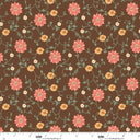 Blank Quilting Maple & Marigolds Scrolly Flower Cocoa 4856-39 fabric