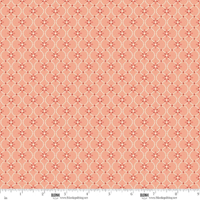Blank Quilting Maple & Marigolds Circles with Flower Geo Lt. Red 4857-80 fabric