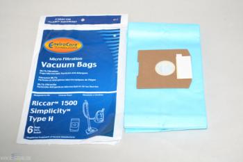 Riccar / Simplicity Type H Vacuum Bags by EnviroCare, 6 Pack (#811)