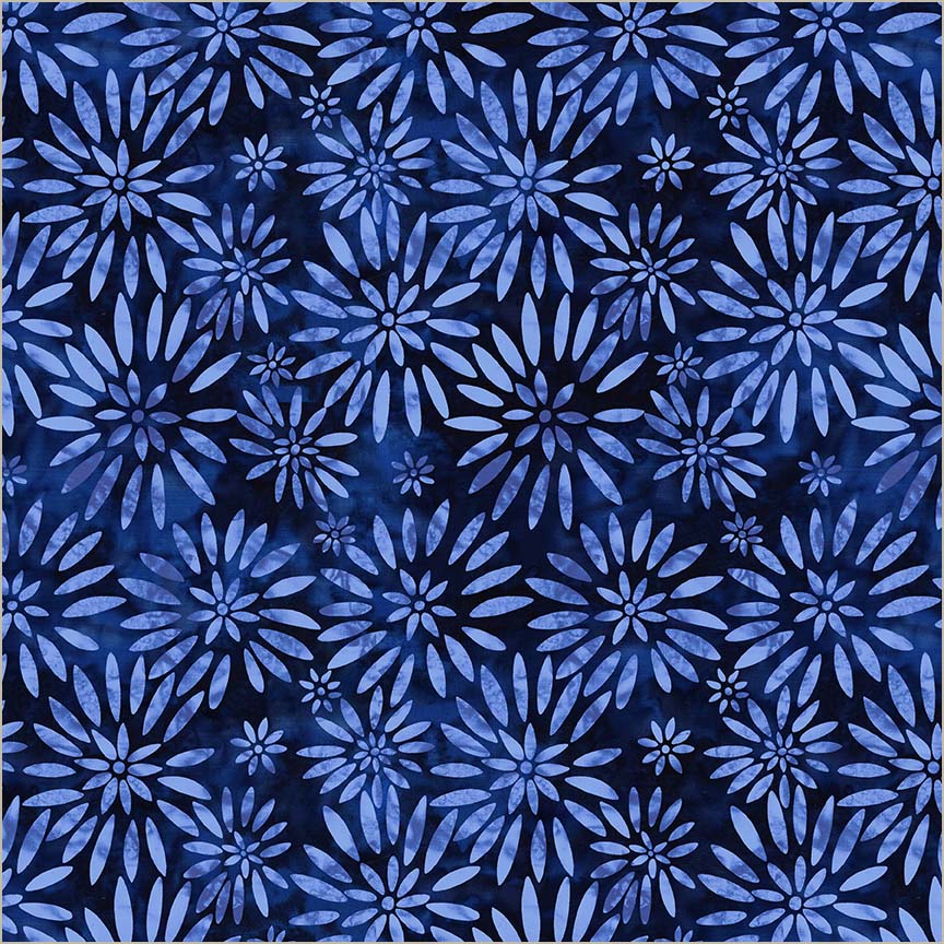 Windham BeColourful Twinkling Daisies Indigo 55108DW-1DES fabric