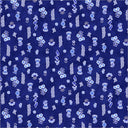 Chateau Meow Painted Florals Royal quilting cotton by Whistler Studios for Windham Fabrics, 55346-3