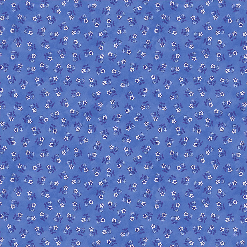Chateau Meow Ditsy Cobalt quilting cotton by Whistler Studios for Windham Fabrics, 55349-4