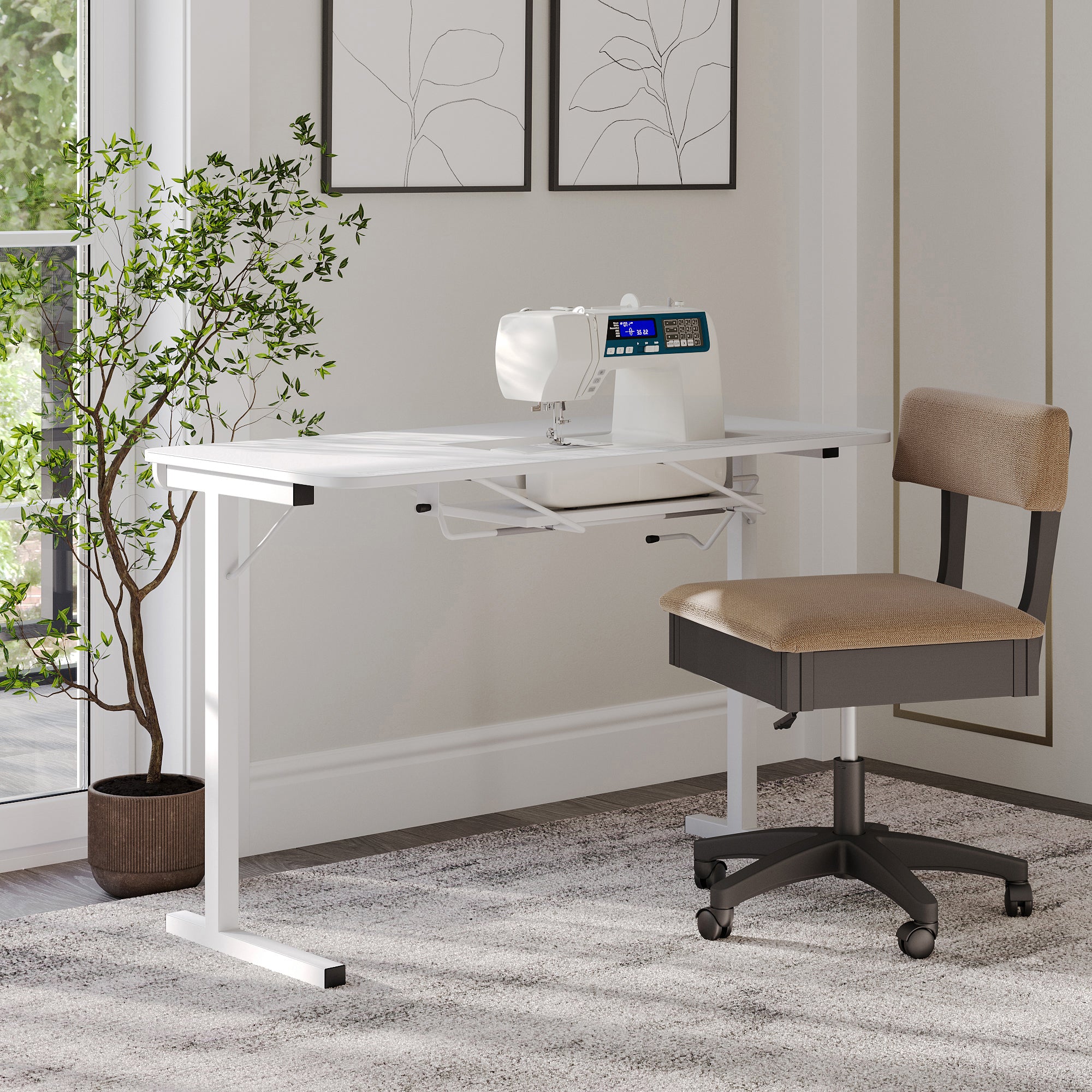 Gidget I Sewing Table Ash White