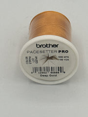 Brother Deep Gold 100% Polyester Color Fast, High Shine Embroidery Thread ETP214