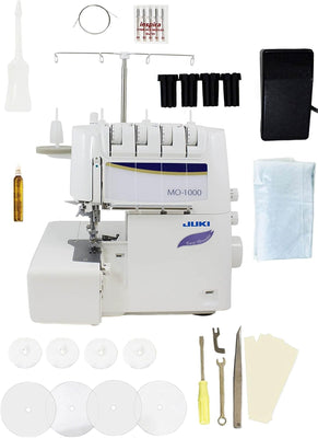 Juki MO-1000 2/3/4 Air Threading Overlock with Differential Feed and Rolled Hem