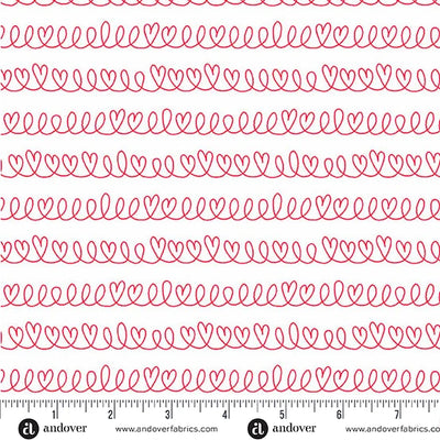 Andover Little Ladies Hide and Seek Cherry quilting cotton fabric