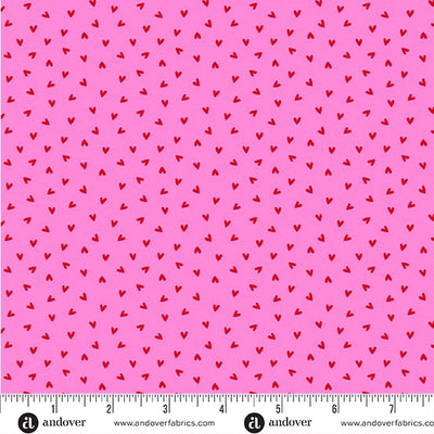 Andover Little Ladies Love Bug Hugs Hot Pink quilting cotton fabric