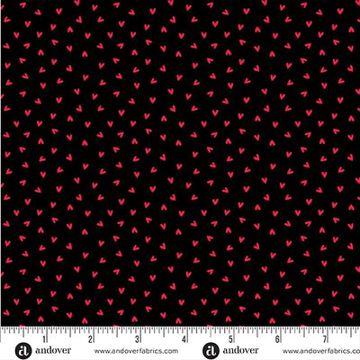 Andover Little Ladies Love Bug Hugs Ink quilting cotton fabric