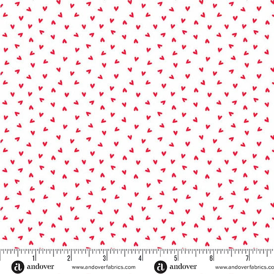 Andover Little Ladies Love Bug Hugs White quilting cotton fabric