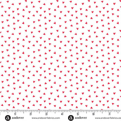 Andover Little Ladies Love Bug Hugs White quilting cotton fabric
