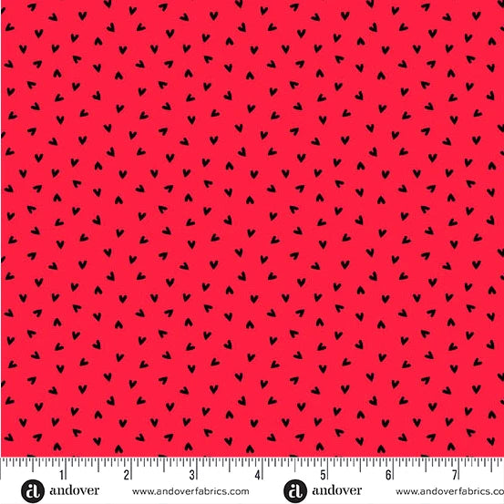 Andover Little Ladies Love Bug Hugs Cherry quilting cotton fabric