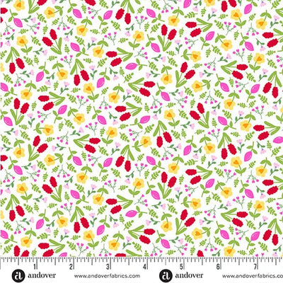 Andover Little Ladies Giggle Garden Blossom quilting cotton fabric