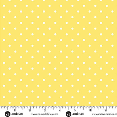 Andover Little Ladies Tickle Dots Sunshine quilting cotton fabric