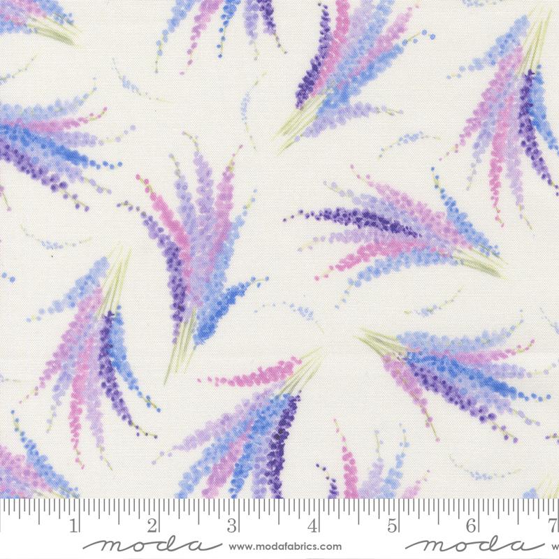 Moda Delphinium Snowdrop quilting cotton by Janet Clare, 24652 11