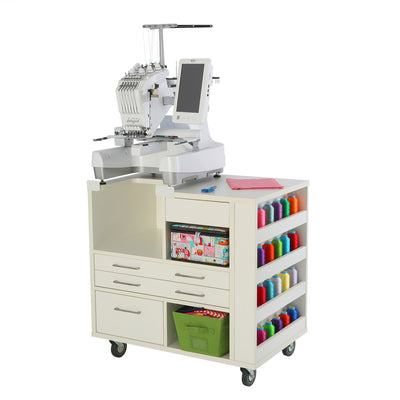 Ava Ash White Embroidery Cabinet - Brother / Baby Lock / Bernina