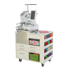 Ava Ash White Embroidery Cabinet - Brother / Baby Lock / Bernina