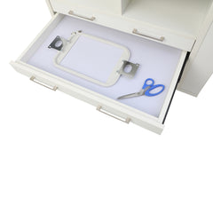 Ava Ash White Embroidery Cabinet - Janome / Juki