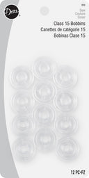 Dritz Class 15 Plastic Bobbins - Bonus Pack, 12 Count